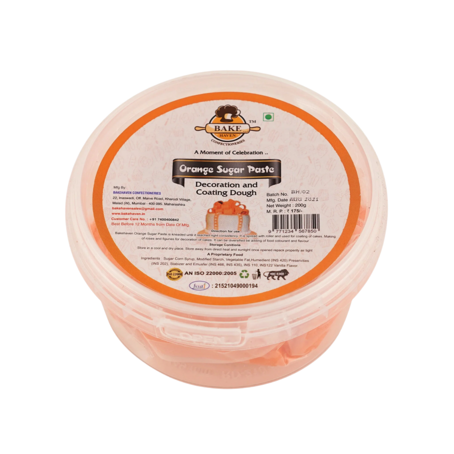 Fondant orange 200gm